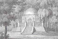 Ansicht des Mausoleums, Litographie C. Brüggemann um 1840