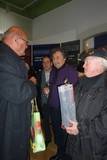 Zinnfigurenfreunde Arnfried Müller und Peter Scheuch im Gespräch mit Stadtrat ........Nehring und ÖSA Agenturchef Frank Grünig - einem Sponsor der Präsentation