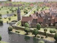 Ausschnitt aus dem Historischen Stadtmodell, Detail vom Burcharditor, im Auftrag des Geschichtsvereins von Regierungsbaurat Erich Wolfram 1937 im Maßstab 1:500 für das Städtische Museum angefertigt