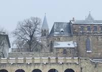 Stadtbibliothek im Winter