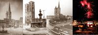 Das Halberstädter Stadtzentrum im Wandel. Einst als 'Rothenburg des Nordens' beschrieben fiel es am 8. April 1945 in Schutt und Asche. Bis 1998 blieb Leere. 1998 erhielt die Stadt ihr Herz zurück.