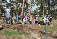 Kinder der Kita Kunterbunt pflanzen 1500 Kieferbäumchen im Osterholz