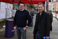 Informationsstand zur Neugestaltung des Breiten Wegs