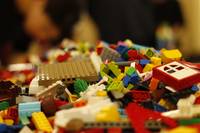 Lego-Baustelle in der Halberstädter Stadtbibliothek