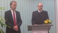 Die beiden Geschäftsführer von Nanostone Water GmbH in Halberstadt, Christian Göbbert (rechts) und Bernhard Bischof.