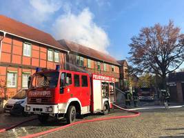 Brand im Schachmuseum Ströbeck © Feuerwehr Halberstadt