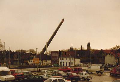 Sprengung des Schornsteins der alten Zuckerfabrik Gröperstraße, 1997 Bilderreise05