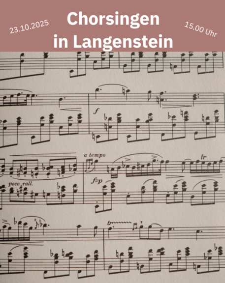 Musiknoten Chorsingen Oktober VA