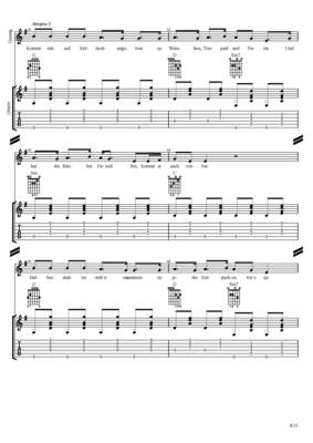 Der Halberstädter Weihnachtsbaum - Seite 8 02 1 Noten komplett für Melodie und Gitarre   Der Halberstädter Weihnachtsbaum Seite 08