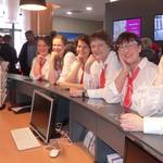 Das Team der Tourist Information Halberstadt präsentiert sich in den neuen modernen Räumlichkeiten: (von links) Monika Klytta, Tina Beckmann, Nicole Huhn, Petra Stan-ge, Christiane Strohschneider, Leiterin der Tourist Information, und Dirk Jakel (ab 2. März 2020). [(c): Stadt Halberstadt/Pressestelle]
