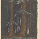 08 Im Tannenwald, Farbholzschnitt, um 1917, Gleimhaus.jpg