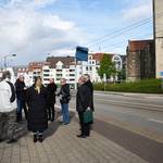 Mitglieder des Stadtrates informieren sich über die Umsetzung der Tempo-30-Zone auf dem Hohen Weg