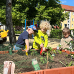 Kleine Gärtner in der Kita Regenbogen