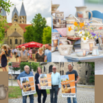 Töpfermeister Uwe Schellbach, Monika Klytta von der Tourist Information, Gastronom Jens Ganso und Töpfermeister Hans-Georg Grube stellen das aktuelle Programm zu „Ton am Dom“ vor.