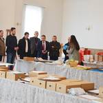 Kulturstaatssekretär Dr. Gunnar Schellenberger informiert sich am 12. Dezember 2019 über die Brandfolgen © Stadt Halberstadt Besuch Schellenberger