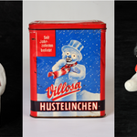 Schneemann auf Bonbon-Dose, um 1930 03: Schneemann als Pralinenverpackung, um 1920, Schneemann-Szene auf Weihnachtsteller, um 1930, Schneemann als Kerzenhalter, um 1980 Schneemann auf Bonbon-Dose, um 1930 03: Schneemann als Pralinenverpackung, um 1920, Schneemann-Szene auf Weihnachtsteller, um 1930, Schneemann als Kerzenhalter, um 1980