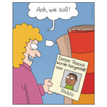 Einladung zur Ausstellungseröffnung „Glänzende Aussichten – 99 Karikaturen zu Klima, Konsum und anderen Katastrophen“ im Städtischen Museum Halberstadt &copy;Krumbiegel / Misereor.