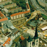 Luftaufnahme stadtarchäologische Grabungen © Städtisches Museum HBS PM Gesprächsabend bei Wein mit Zeitzeugen zur Modernisierung des Breiten Wegs früher und heute