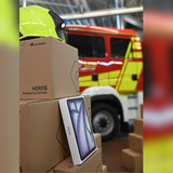 Neue Helme und Einsatztablets für die Feuerwehr ©Holger Wegener