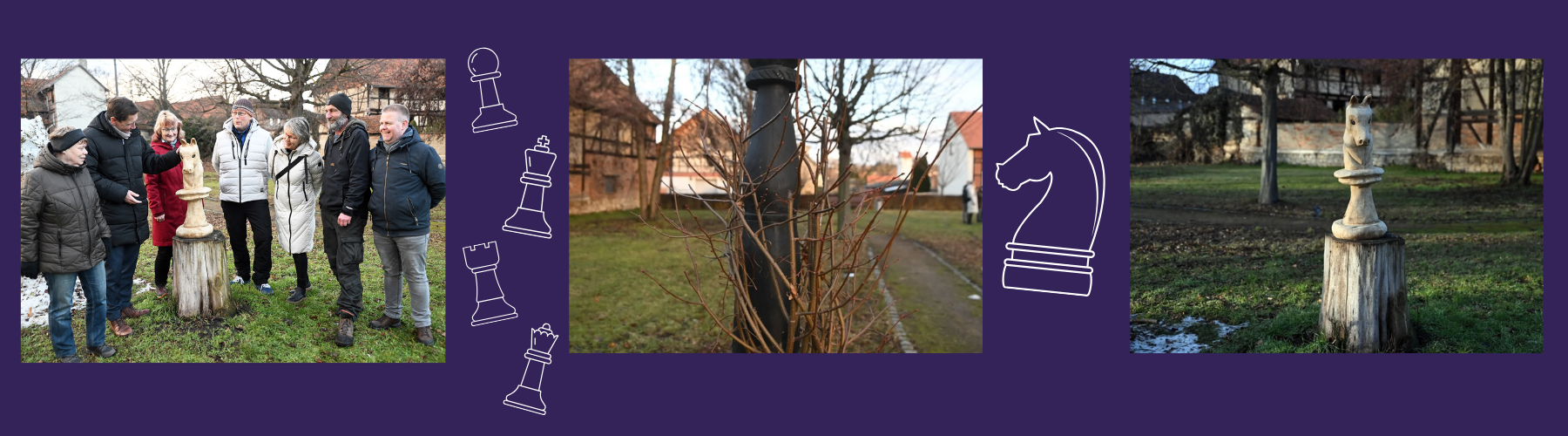 neue baumfigur im schachdorf str beck eingeweiht