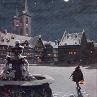 Winternacht in Halberstadt, Erich Krux (1911)