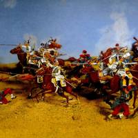Detail Zinnfigurendiorama „Todesritt von Mars-la-Tour“