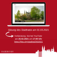 Sitzung des Stadtrates der Stadt Halberstadt  per Vidoekonferenz