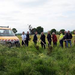 Offizieller Spatenstich für den zweiten Bauabschnitt des Bebauungsgebiets „In den Wöhren“ in Emersleben © Stadt Halberstadt / Holger Wegener dsc 3786