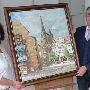 Gemälde von Waldemar Plaisant für die Stadt Halberstadt © Stadt Halberstadt/Pressestelle