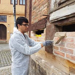Projekttag mit Schülern im Grudenberg 7 in Halberstadt © Deutsches Fachwerkzentrum Quedlinburg e.V.