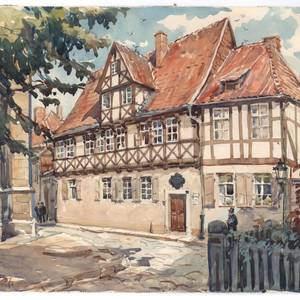 Walter Gemm: Ansicht des Gleimhauses, 1937 ©Gleimhaus