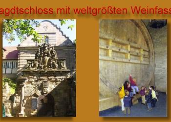 Jagdschloss mit Weinfass