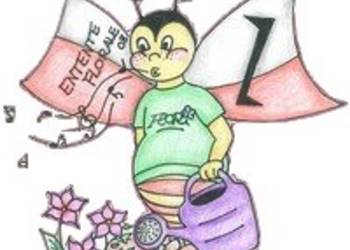 Das Maskotchen von Halberstadt für die Teilnahme bei 'Entente Florale' im Jahr 2008
