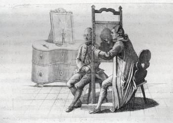 Silhouettierstuhl aus den 'Physiognomischen Fragmenten' von Johann Caspar Lavater, 1775/78