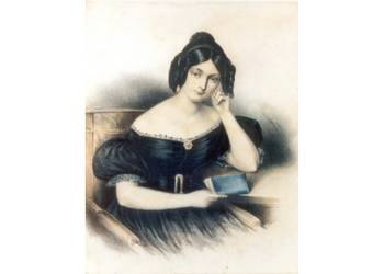 Jenny von Gustedt, kolorierte Lithografie, um 1850, Stiftung Weimarer Klassik
