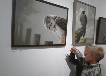 Kinder besuchen die MoVo-Ausstellung, E. Winkelmann