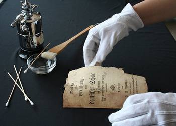 Manche Fertigkeit von Papierrestauratoren grenzt an Zauberei