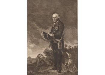 Porträt Friedrich II., Radierung von Carl Schröder, um 1780, Gleimhaus Halberstadt