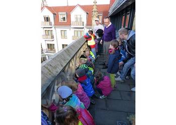 Kinder der Kita Kinderland besuchen OB Henke