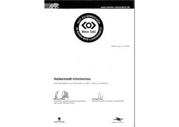 Urkunde/Siegel für die Halberstadt Information.