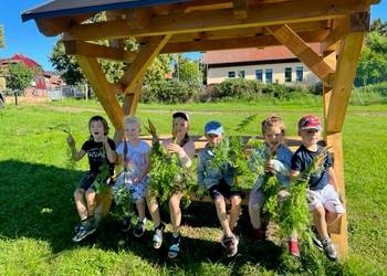 Die Kinder der Kita „Spatzennest“ in Aktion