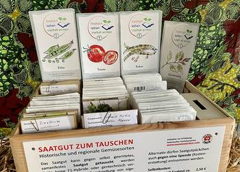 In der Stadtbibliothek gibt es wieder die  Saatgut-Ausleihe