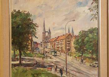 Breiter Weg, gesehen von Ecke Am Breiten Tor, Schwanebecker Straße, Walter Gemm signiert 1967