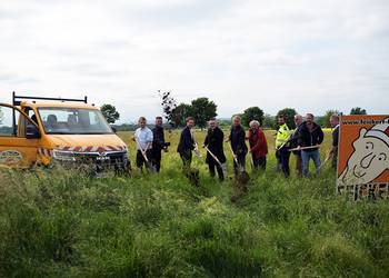 Offizieller Spatenstich für den zweiten Bauabschnitt des Bebauungsgebiets „In den Wöhren“ in Emersleben ©Stadt Halberstadt / Holger Wegener