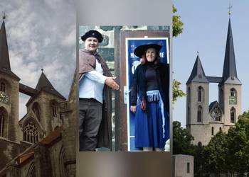Türmerin Johanna und Türmer Konrad ©Stadt Halbersatdt