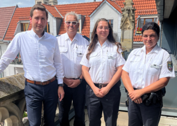 Neue Regionalbereichsbeamte nehmen Arbeit in Halberstadt auf ©Stadt Galberstadt/ Amondin Gather