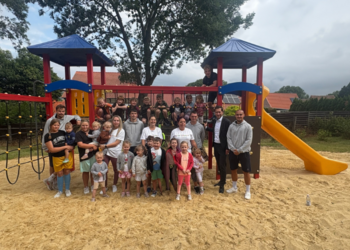 VfB Germania Halberstadt bringt Kinder in Bewegung – Kindertagsgeschenk der Halberstadtwerke eingelöst ©Stadt Halberstadt, Jeannette Schroeder