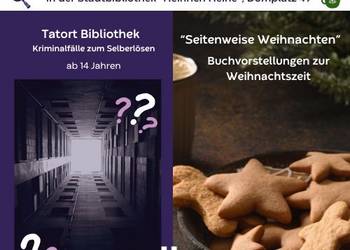 Tatort Bibliothek / Seitenweise Weihnachten - Adventsspecials in der Stadtbibliothek