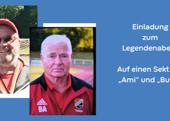 Einladung zum Legendenabend Auf einen Sekt mit &bdquo;Ami&ldquo; und &bdquo;Bussi&ldquo; &copy;Archiv VfB Germania