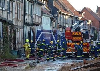 THW-Einsatz in Quedlinburger Altstadt &copy;THW Ortsverband HBS